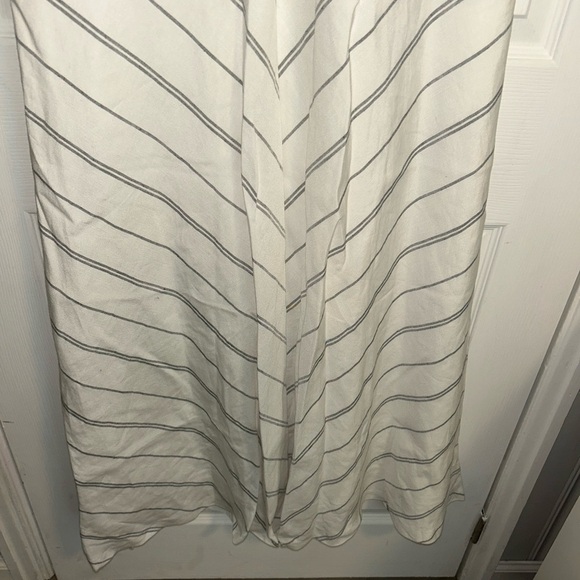 Talbots White A-Line Maxi Dress Sleeveless V-Neck - Picture 3 of 5